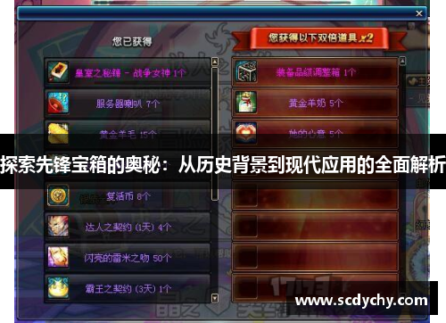 探索先锋宝箱的奥秘:从历史背景到现代应用的全面解析